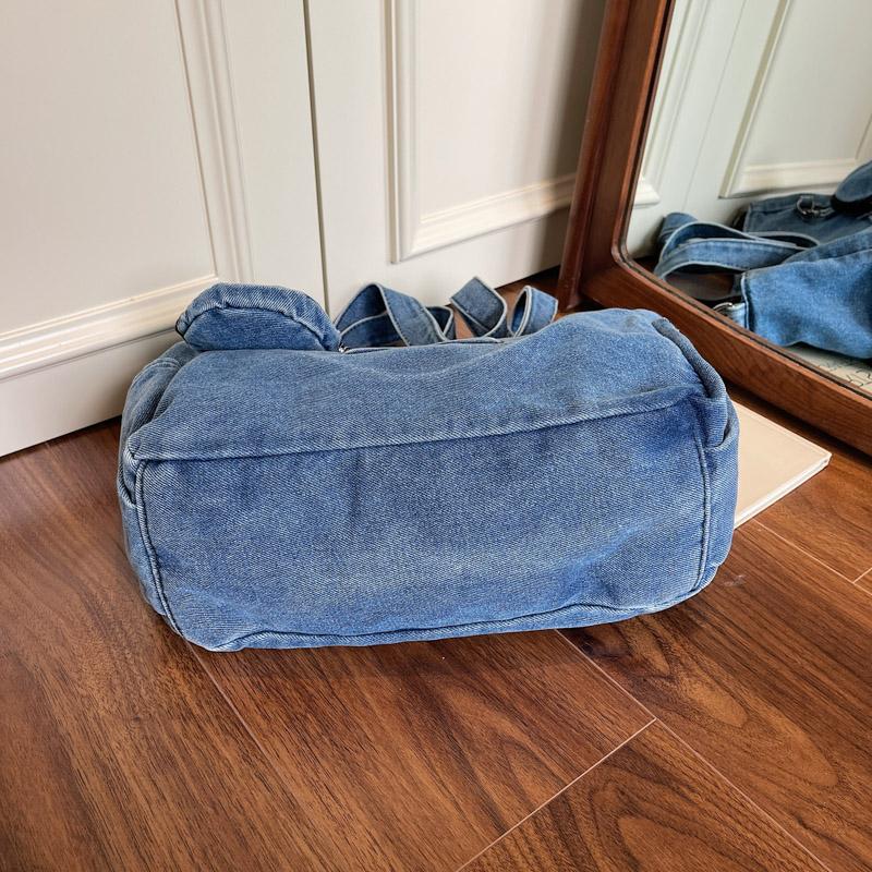 Jeanstasche Damen Große Kapazität Umhängetasche Fünfzackiger Stern Klasse Tragetasche