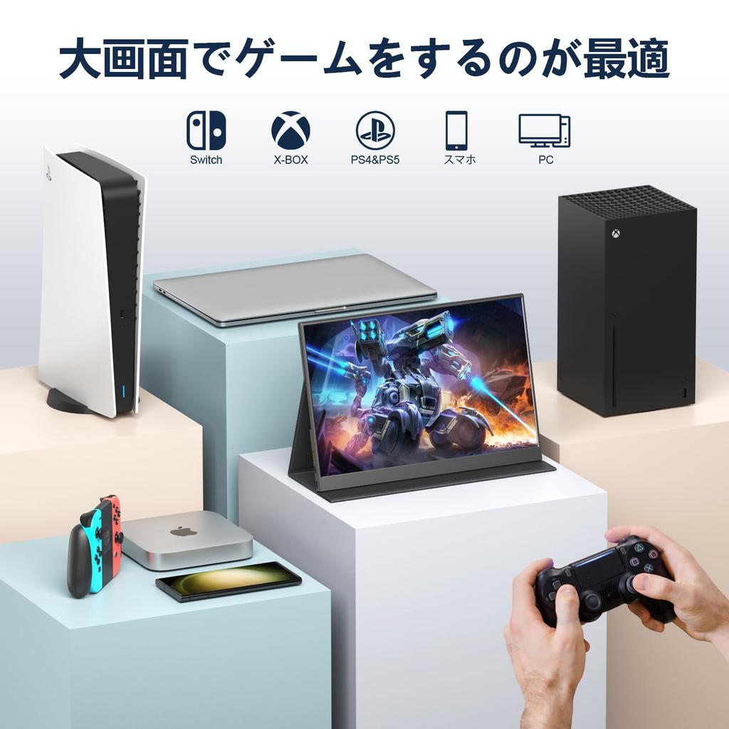 MAGICRAVEN Mobile Monitor 14 Inch Mobile Display 1920x1200FHD Ultra Thin Ultra Light Portable Monitor High Brightness Narrow Frame Game Monitor IPS