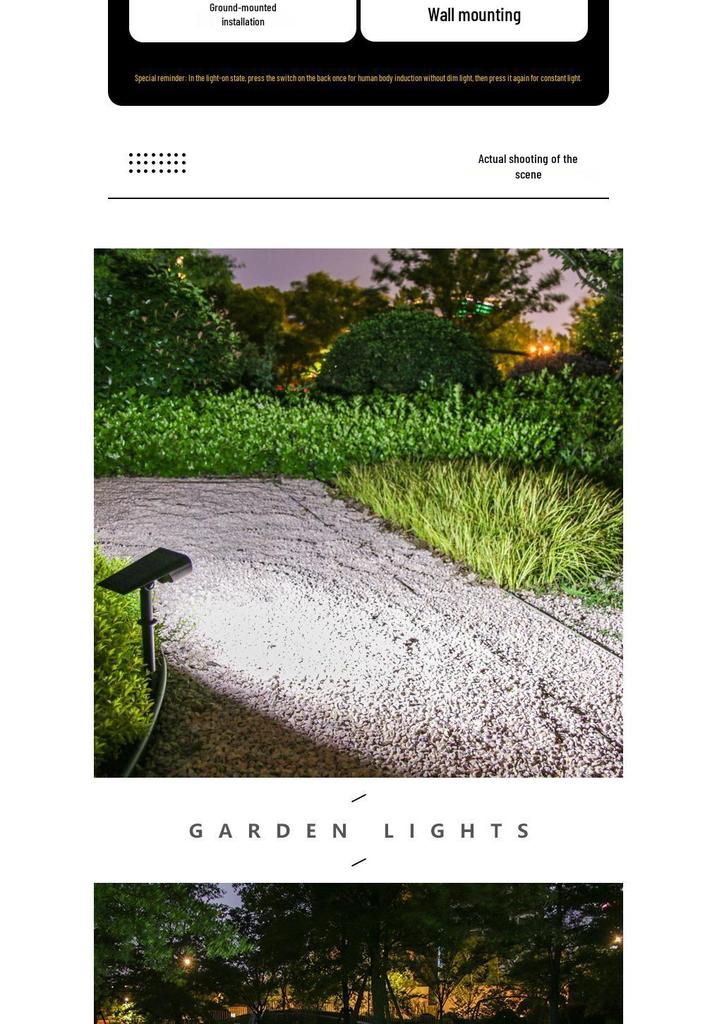 Outdoor Waterproof Solar Garden Stake Lights & Wall Spotlights
