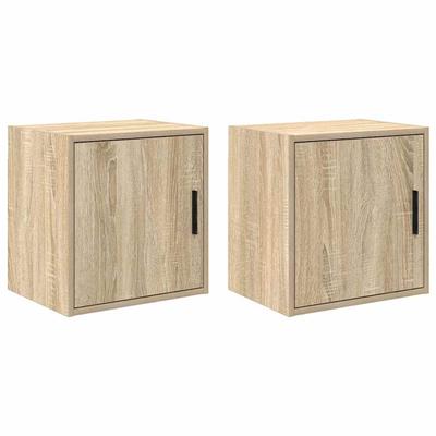 Garage Wall Cabinets 2 Pcs. Sonoma Oak Glued Wood
