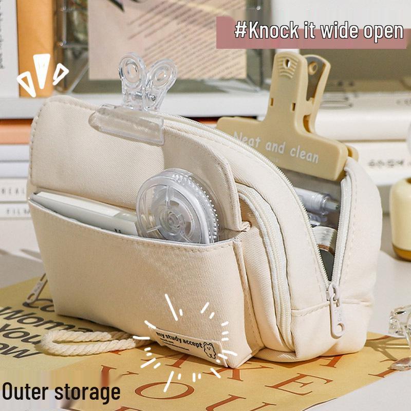 Bala Large Capacity Double-Layer Pencil Case - Durable and Dirt-Resistant for Primary School Students