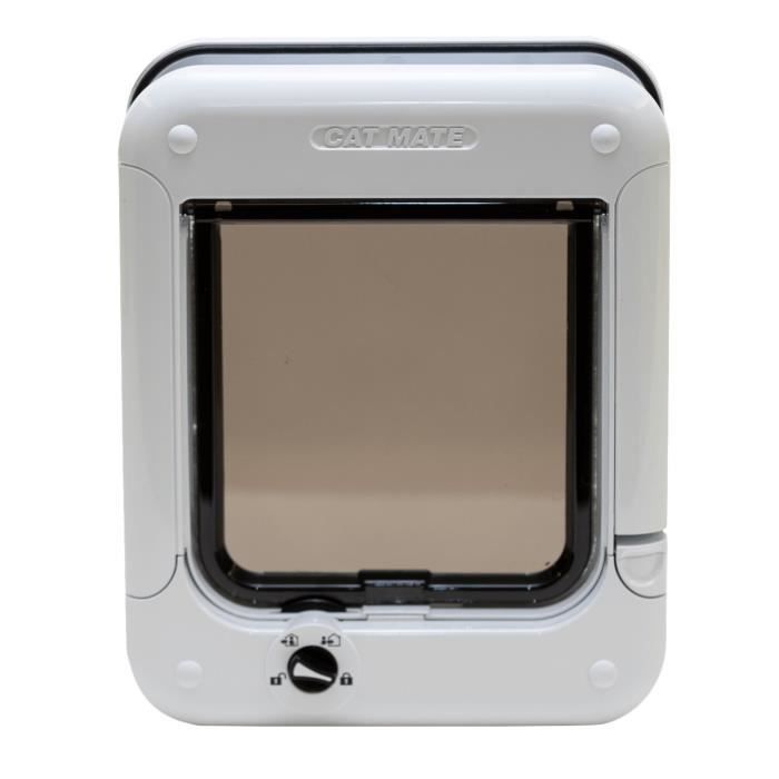 Cat Mate Chatière rotative à verrouillage à 4 voies, blanche (358 W)