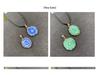 Seven-Color Crystal Sunflower Pendant Necklace with Gold Edging