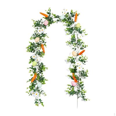 Artificial Easter Egg Garland, Hanging Vine Decoration, Silk Floral Garland for Indoor And Outdoor