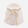 Ceramic Candlestick 'Mini Pouch' In White