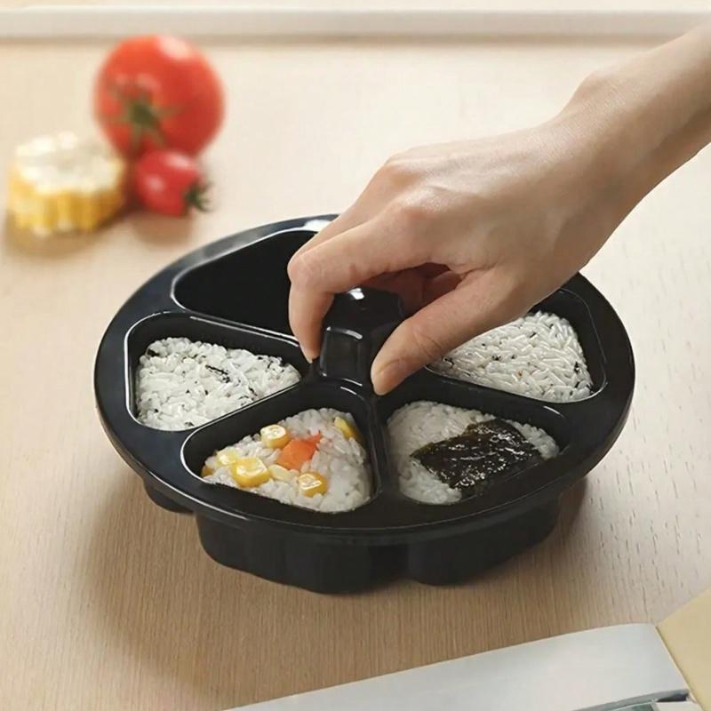1 pieza Kit para hacer sushi Seis en uno - Molde triangular para rollo de arroz y verduras, Esencial de cocina, Kit para hacer sushi con molde