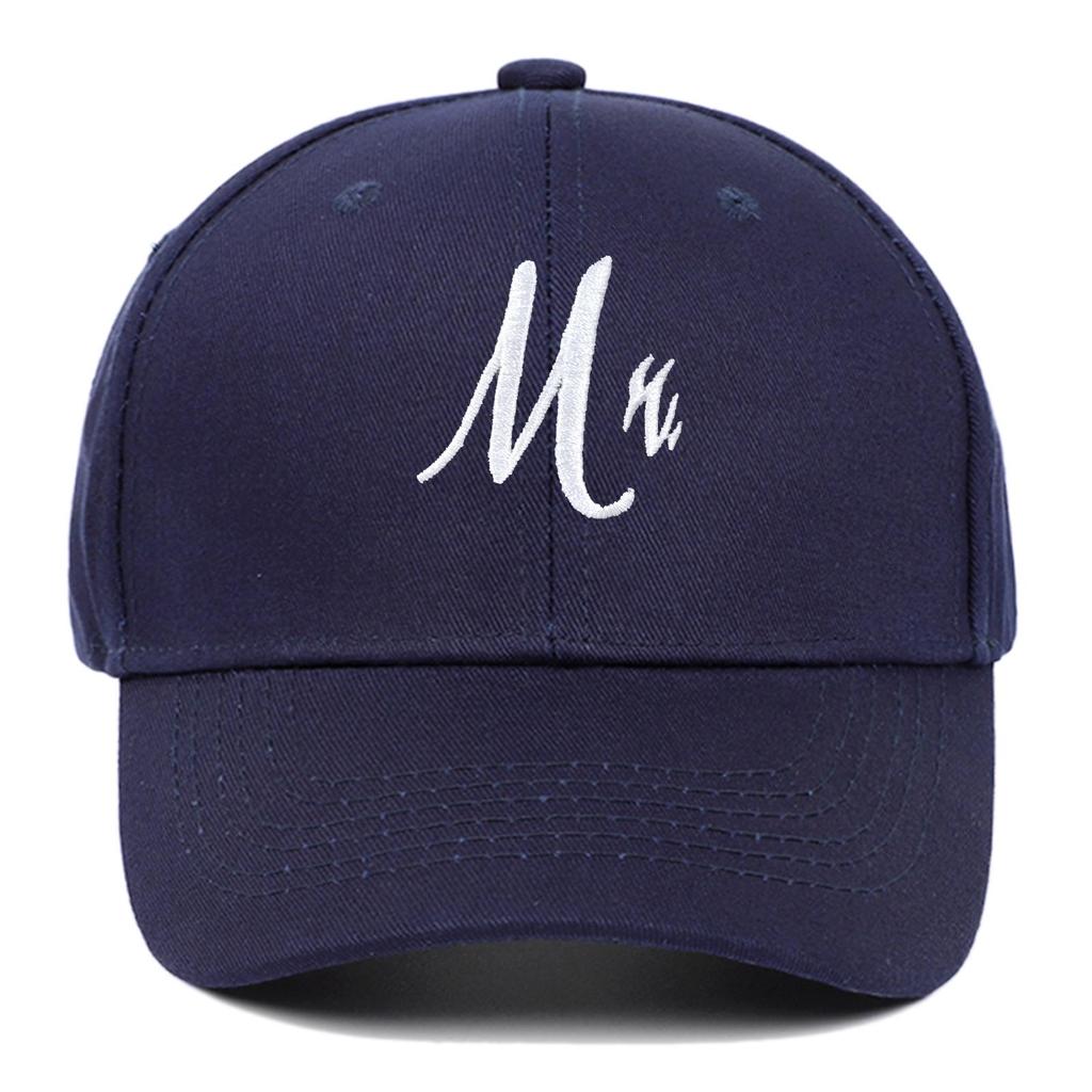 Black Embroidered MR & MRS Couple Sun Hat - Versatile Sun Protection for Spring & Summer