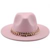 Winter Men's Woolen Jazz Hat New Large Eave Hat Fashionable Flat Brimmed Top Hat