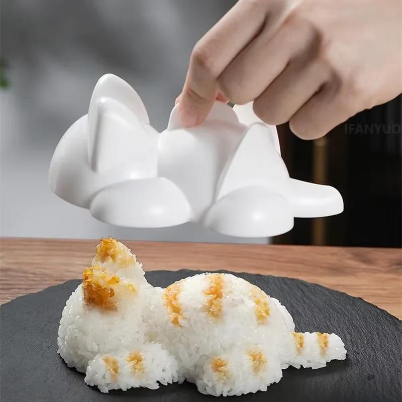 1 Piece Diy Rice Ball Sushi Molds Cute Cartoon Cat Mold Kids Rice Mashed Potato Pumpkin Mash Baking Supplies Kitchen Accessories