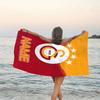 1pc Football6 Beach Towel with Custom Name, Beach/Swimming/Bath/Picnic/Camping Towel, Suitable for Seaside Beaches