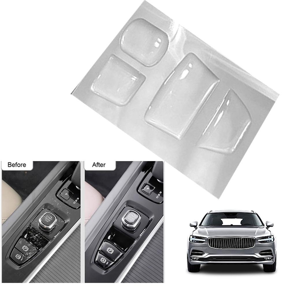 Car Gear Button Glue Sticker For Volvo XC60 XC90 S90 V90 S60 V60 Interior Decor Central Control Gear Glue Drop Button Sticker