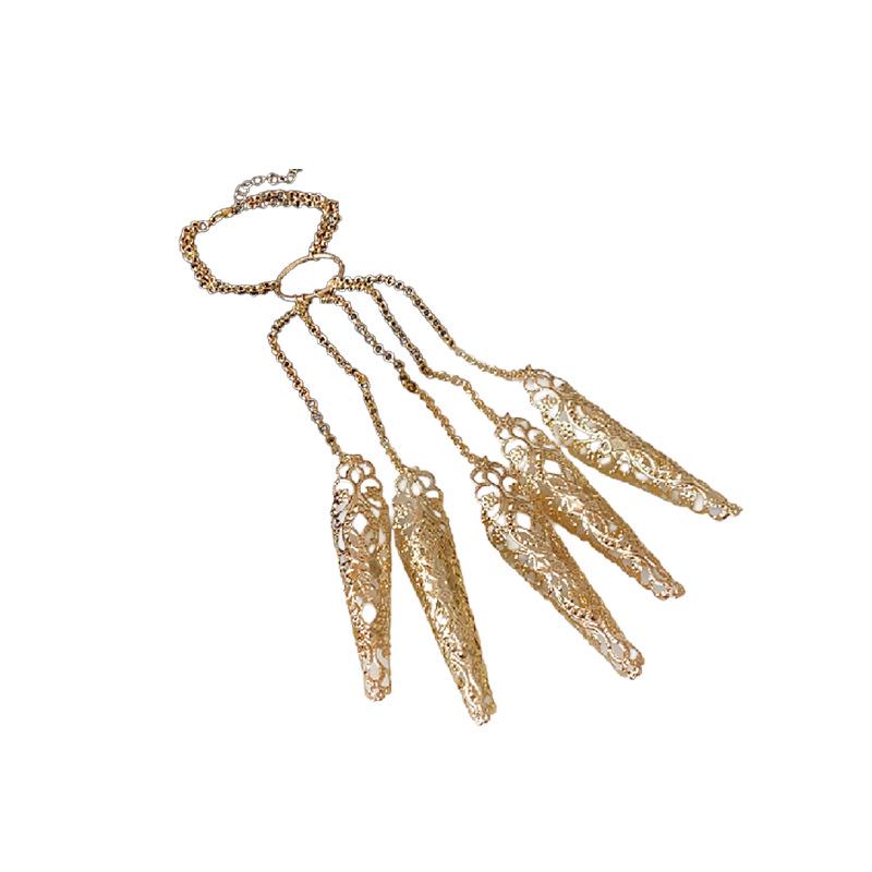 Women's Unique European-American Hollow Tassel Bracelet with Exquisite Design