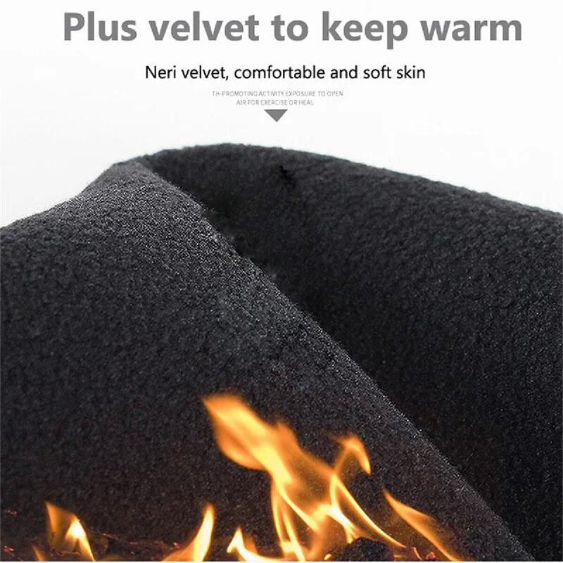 Black Winter Warm Full Fingers Waterproof Cycling Outdoor Sports Running Motorcycle Ski Touch Screen Fleece Gloves