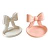3D Printed Bow Jewelry Organizer Tray, Decorative Ribbon Bow Ring Holder for Rings Earrings Necklace, Vanity Storage Dish for Dresser, Desk, Vanity