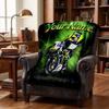 Custom Name Moto Flannel Blanket Throw Blanket Soft Warm Sofa Bed Camping Home Decor Unique Christmas Gift