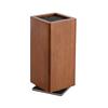 360° Rotating Magnetic Knife Block - Strong Magnet, Acacia Wood & PP Core, Drainage Holes for Dryness, Durable & Space-Saving Design (11x11x24. 6cm)