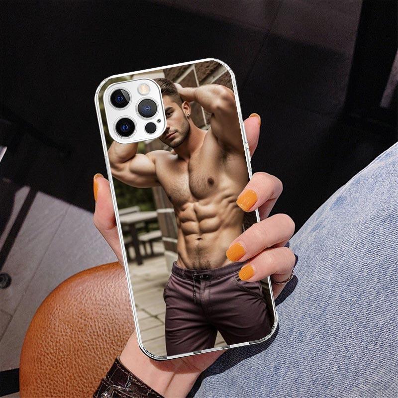 Sexy Muscle Man Gay Fitness Phnoe Case for Iphone 17 Air 16 16E 11 12 13 Mini 14 Plus 15 Pro Max 7 8 + SE 2020 Phone Cover Coque