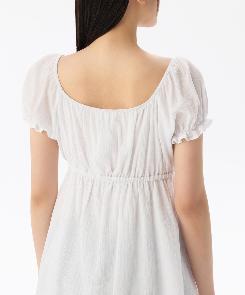 Musinsa Standard Woman Women'S Cotton Babydoll Mini Dress [White]