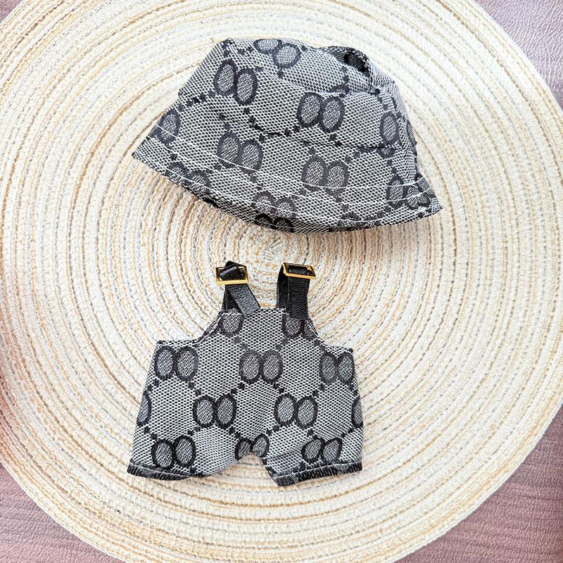 17cm Labubu Doll's Clothes Denim Four Leaf Clover Set Outfit Accessories Clothing DIY Kids Gift Sweet Princess (Excluding Dolls)