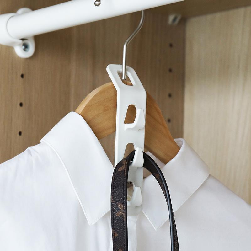 4Pcs/set  Plastics Hanger Connection Hook Stackable Space Saving Storage Multifunctional Hanging Clothes Rack