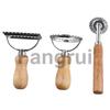For 3pcs Ravioli Stamp Maker Cutter With Roller Wheel Setmold With Wooden Handle For Pastadumplings