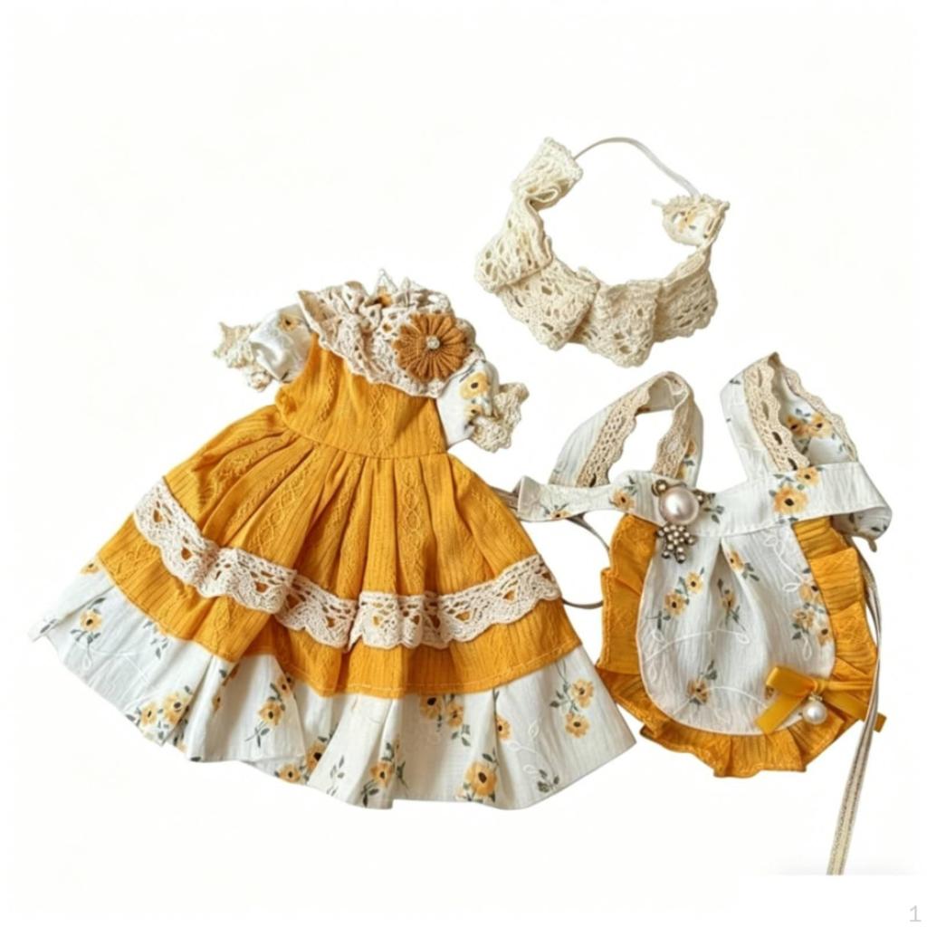 30cm BJD Doll Clothes Set Interchangeable Outfits 1/6 Scale Apparel Soft Textile Outfit