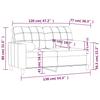 Vidaxl 2-Seater Sofa With Cushions, Light Yellow, 120 Cm, Fabric