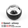 Car Styling MT 5/6 Speed Chrome Gear Shift Knob Lever Shifter Handball For Mini R50 2000-2006 / Cabrio R52 R53 Cooper