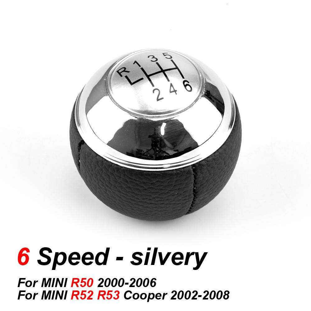 Car Styling MT 5/6 rychlostní chromovaná hlavice řadící páky řadicí páka házená pro Mini R50 2000-2006 / Cabrio R52 R53 Cooper