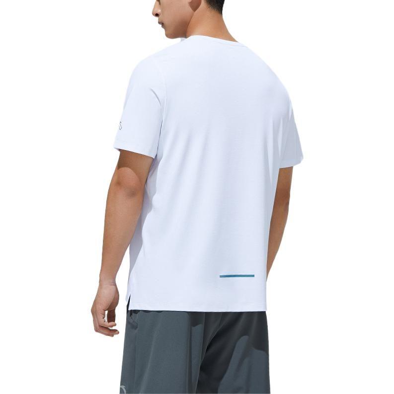 ANTA T Shirts Men's White Crew Neck Moderate Straight Fit 952325103-1