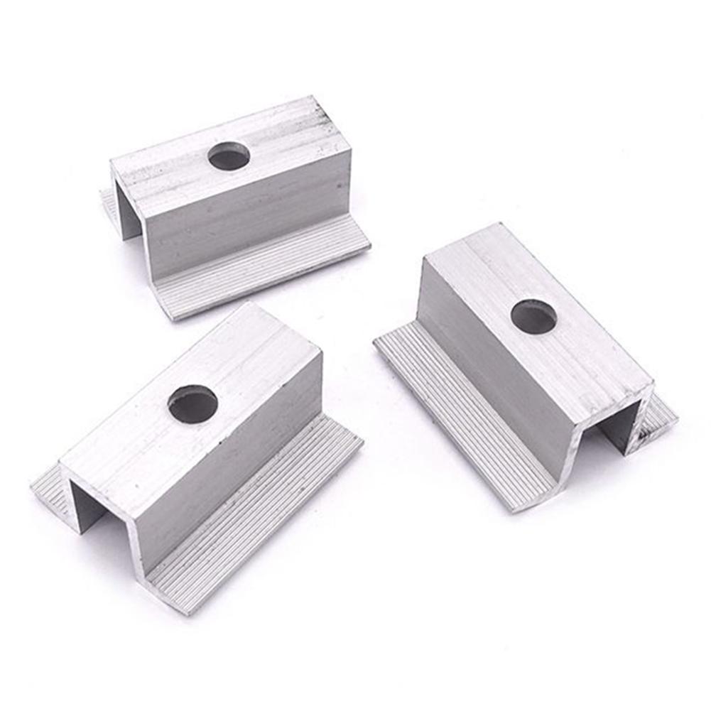 4/10Pcs Solar Middle Clamp PV For Frame Aluminum Alloy Solar Panel Pressure Block Solar Photovoltaic Bracket For Frame Modules