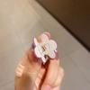 Grab  Clip Easy Pulling Up Cartoon Pink Flower Shaped Non-slip Hair Claw Clips