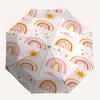 Rainbow,Sun Automatic Folding Umbrella 8 Ribs Lightweight Design, Durable Iron Frame, Compact and Portable, Ideal Birthday or Christmas Gi
