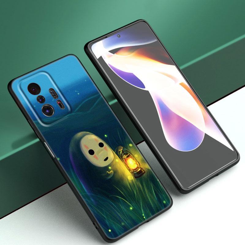 Studio Ghibli Totoro Phone Case For Xiaomi Mi A2 8 9 SE Note 10 10T 11 12 Lite 9T 11T 12S 12T Pro A3 6X 12X Soft TPU Black Cover