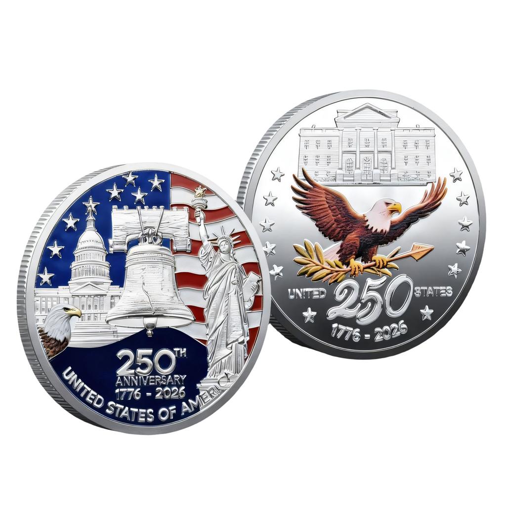 1776 To 2026 American Freedom Coin Features Bell Designs Independence Memorial Coin