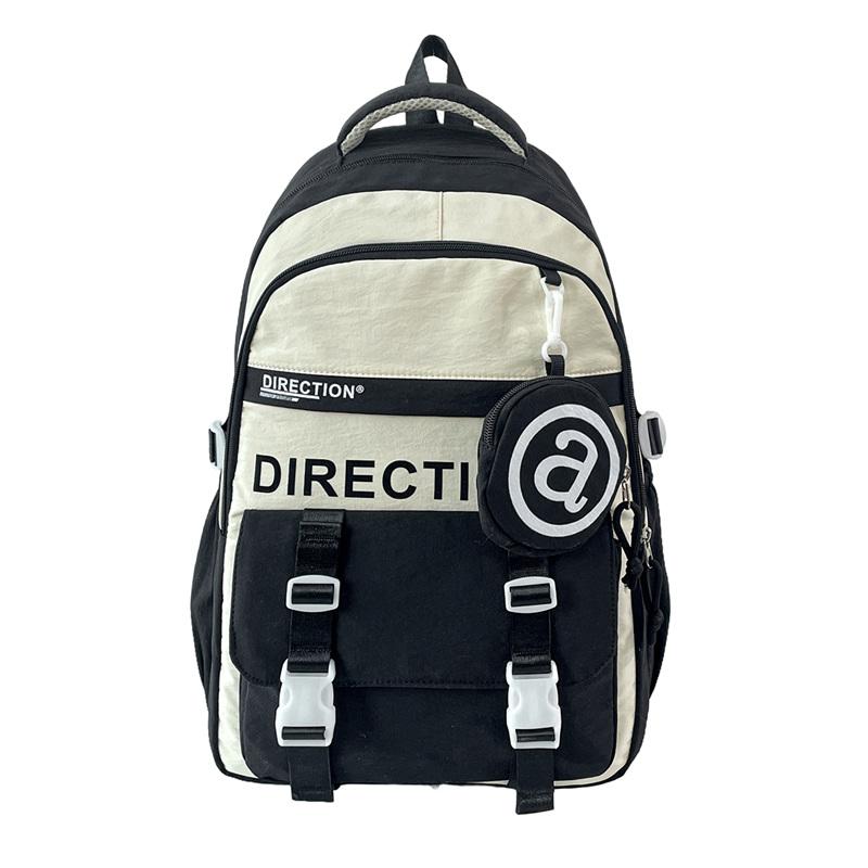 College Rucksack Damen Schultasche Große Kapazität Farbkontrast Rucksack