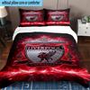 Liverpool Football Club Set Biancheria da Letto 3 Pezzi Stampa 2D (Include 1 Copripiumino + 2 Federe Senza Imbottitura), Decorazione camera da letto, Regalo ventilatore