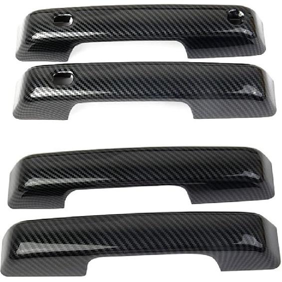Exterior Door Handles Molding Cover Trim 4PCS Black Car Decoration Accessories for Ford F150 F-150 2021 2022 2023 2024