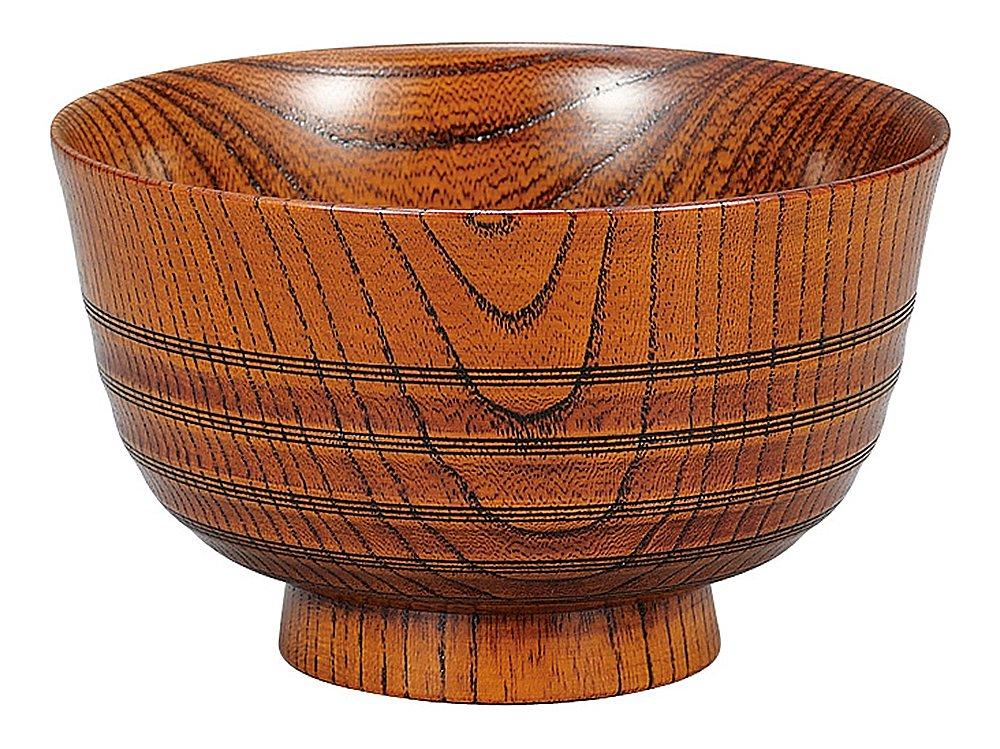 

Miyamoto Sangyo Keyaki Made by Nakade 430ml Bowl, 4.2mm, Flat-striped, Hiromichi,