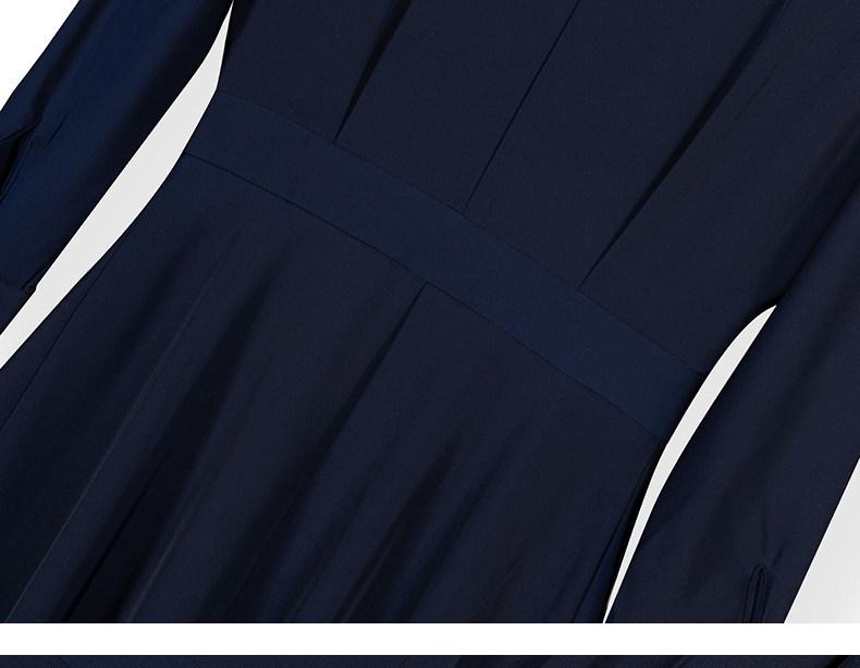 Pre-sale 2607 Elegant Plus Size High Waist Long Shirt Dress for Women - Spring/Autumn Slimming Style