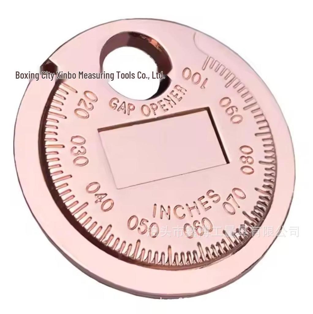 Zinc-Aluminum Alloy Coin Feeler Gauge 0.5-2.5mm / 0.020-1.00" Imperial Spark Plug Gauge
