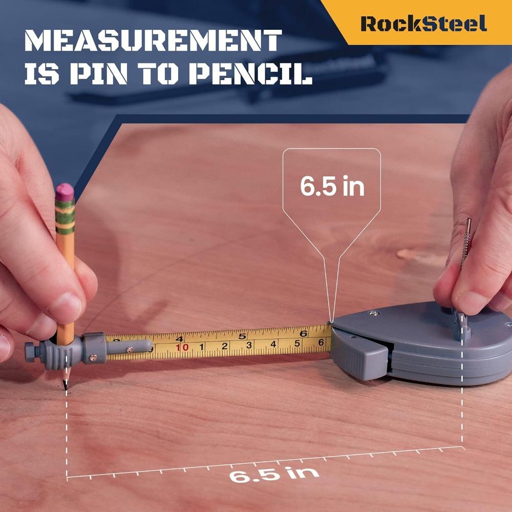 with 10PCS Pencil Leads Woodworking Lines Tapes Rotating Tape Measure Beam Compass Alternative