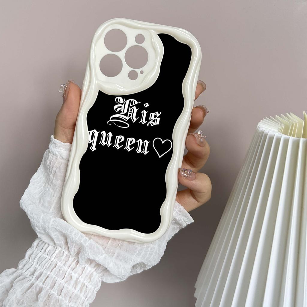 LZ29 Queen King Crown Couple Clear Soft Wave Phone Cases for iPhone 15 13 Pro Max 12 Mini 14 8 Plus XS Max XR 6 Protection Back Cover