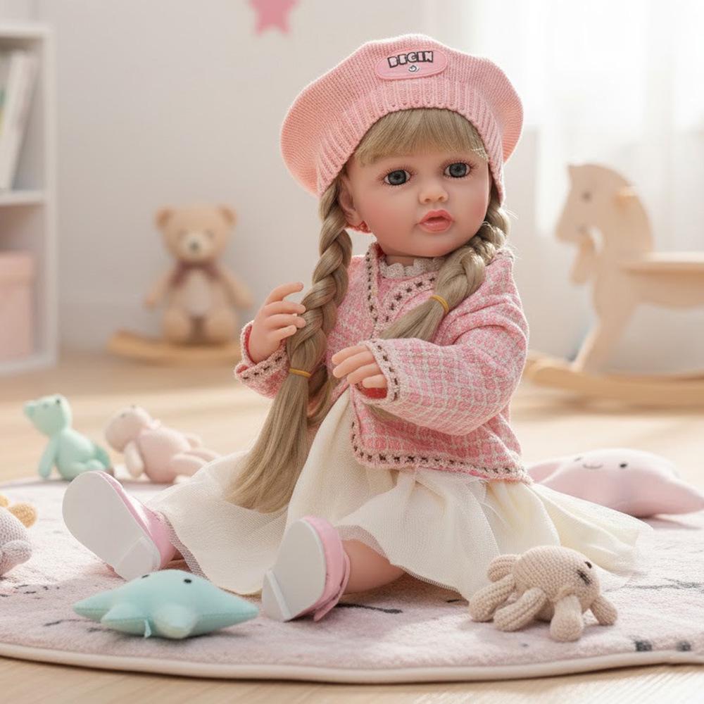 22-inch All-Plastic Reborn Russian-Speaking Baby Doll - Children's Companion Toy