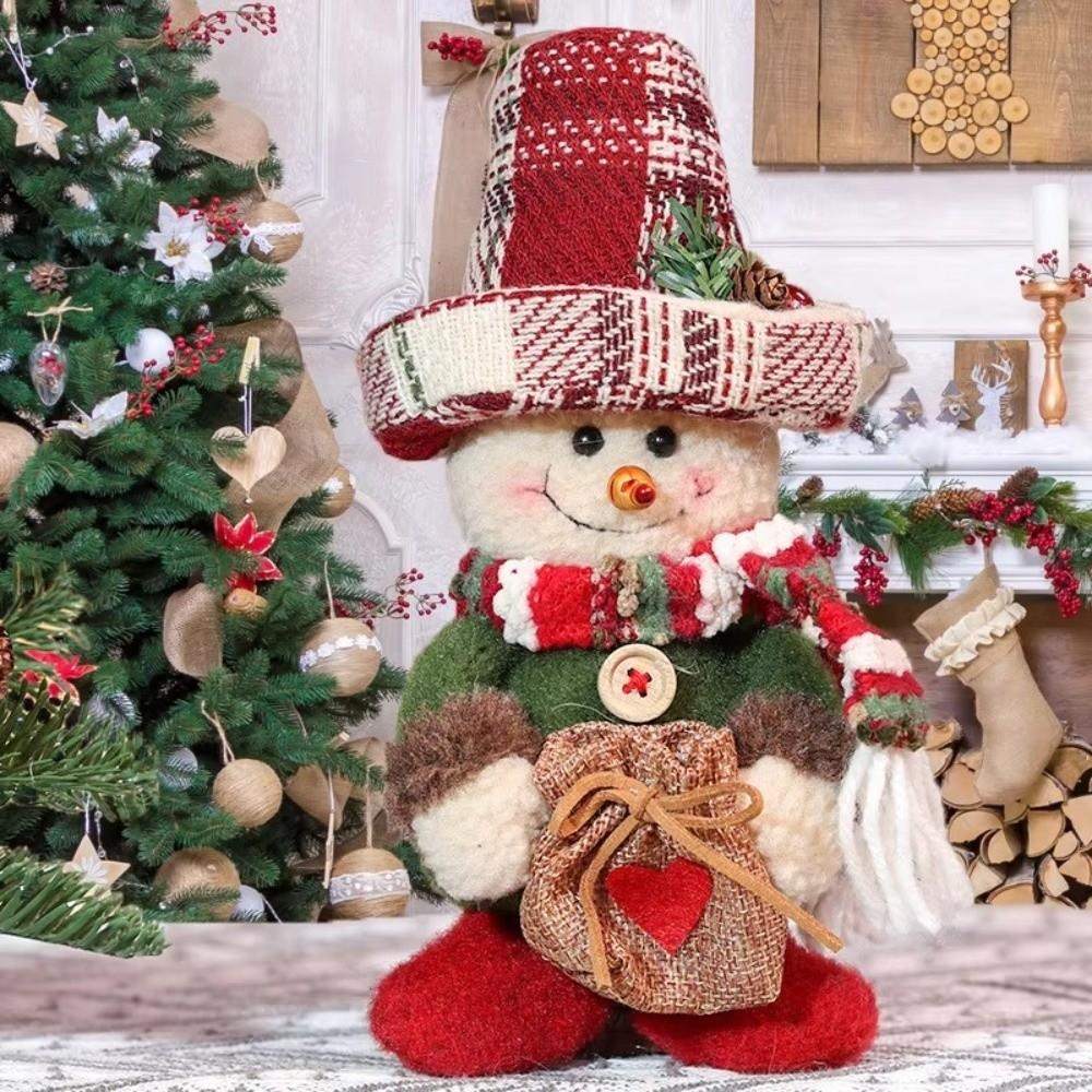 Standing Snowman Christmas Decoration Lightweight Window Display Snowman Hotel Restaurant Decor