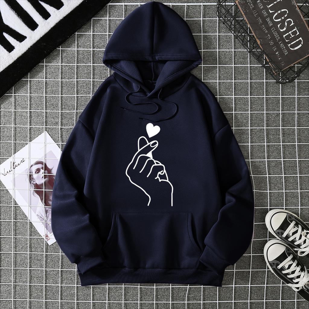 Fleece hoodie sweater men's and women's clothing autumn and winter couple tops loose