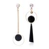 Asymmetrical AB Version Of The Circle Of European And American Fashion Exaggerated Long Earrings Korean Personality Earrings
