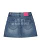 Yuhee Youhee Lettering Denim Mini Skirt Blue