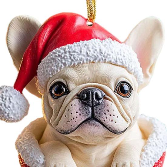Vánoční ozdoby 3D buldok/želva vánoční stromek závěsné dekorace pro zimní sváteční párty domácí dekorace