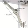 Lid Support Hinge In Satin Nickel Folding Lid Stay Hinge with Soft Close, Perfect for Toy Box/Drawer Window/Wardrobe/Cabinet Doo